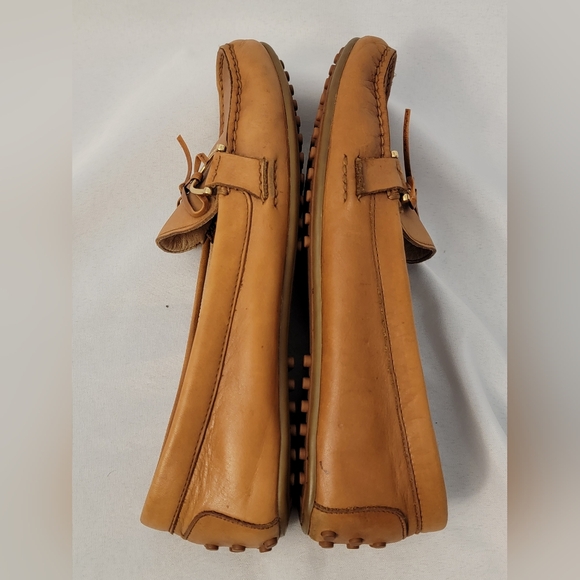Lauren Ralph Lauren Briley Tan Leather Moccasin Loafers Size 9B - Picture 10 of 12